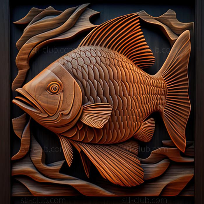 3D model st Tilapia genus fish (STL)